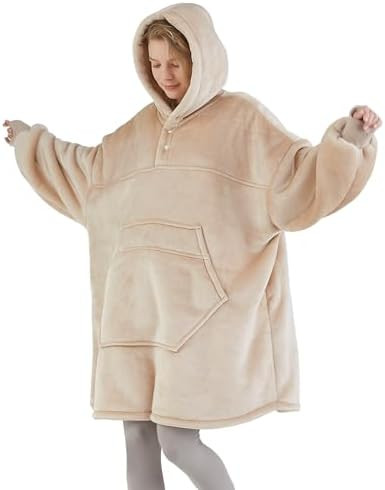 Degrees of Comfort Wearable Blanket Hoodie for Adults Women & Men - Cozy Warm, One Size Fits All | Amazon (US)