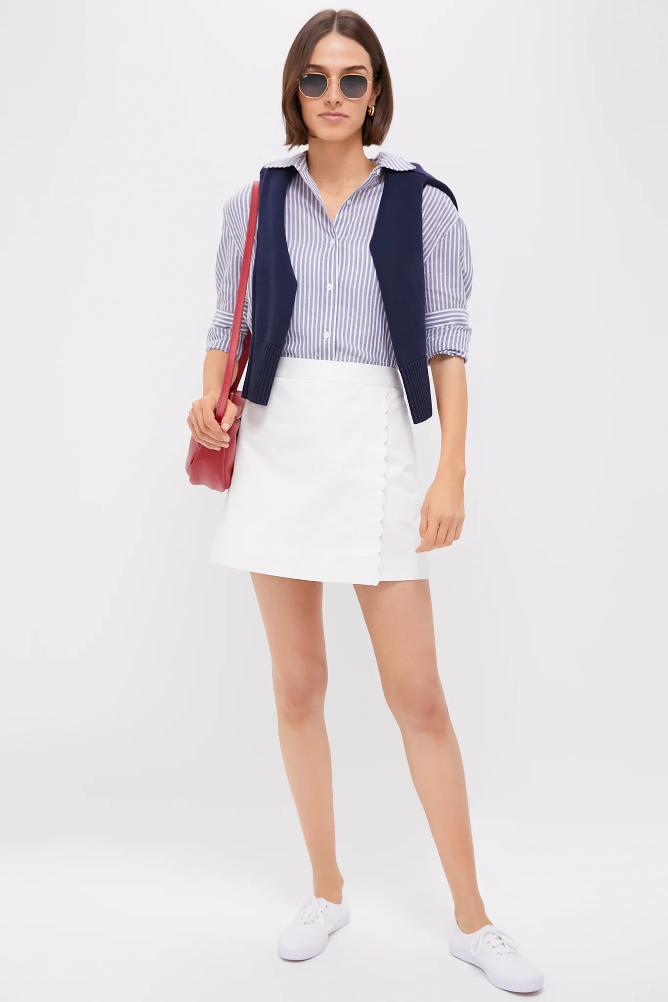 White Chino Billie Mini Skirt | Tuckernuck (US)