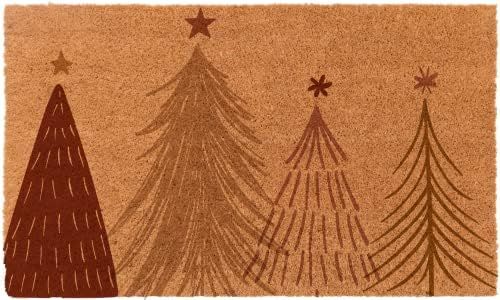 Coco Mats 'N More Christmas Mats Made in USA - Boho Christmas Trees (18L x 30W) | Coir Doormat Holid | Amazon (US)