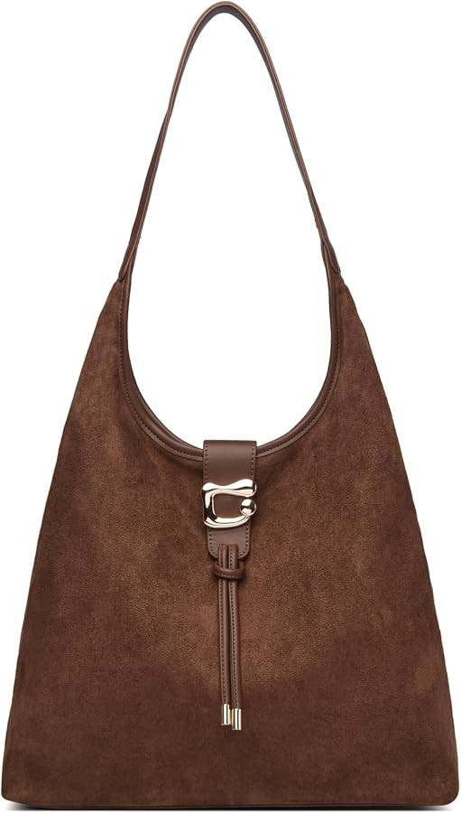 MYHOZEE Suede Hobo Bags for Women Large Slouchy Shoulder Purse Soft Faux Suede Tote Bag with Zipp... | Amazon (US)