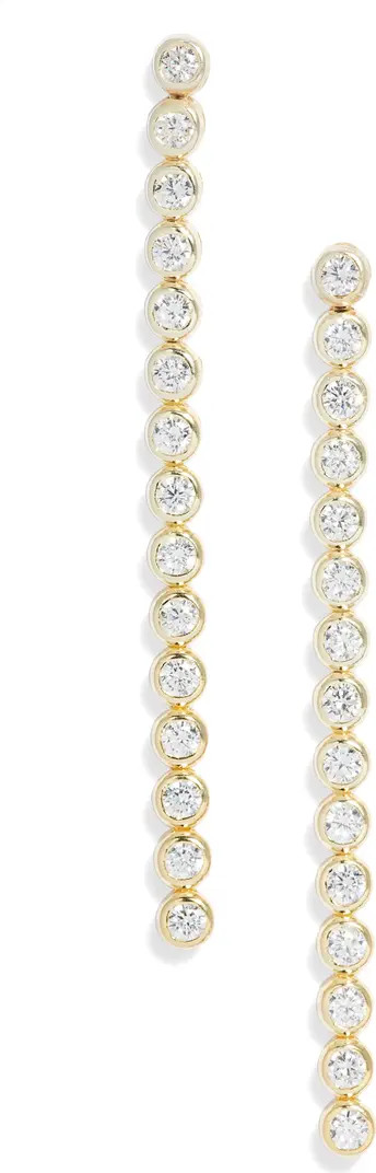 Round Bezel Set Drop Earrings | Nordstrom