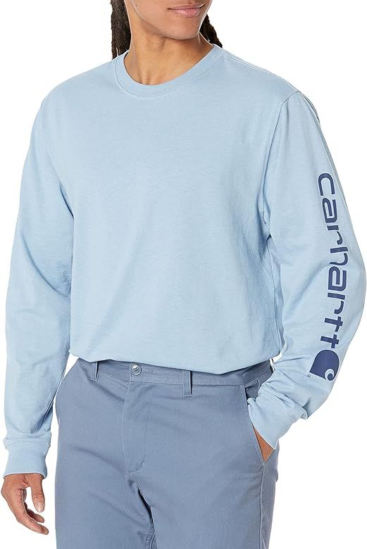 Carhartt Men's Loose Fit Heavyweight Long Logo Sleeve Graphic T-Shirt | Amazon (US)