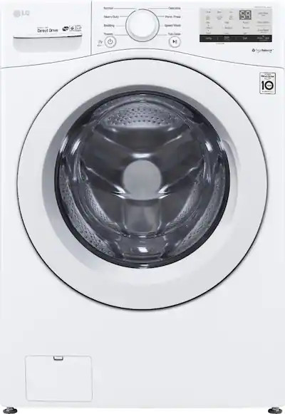 LG - 4.5 Cu. Ft. High Efficiency Stackable Front Load Washer with 6Motion Technology - White | Best Buy U.S.