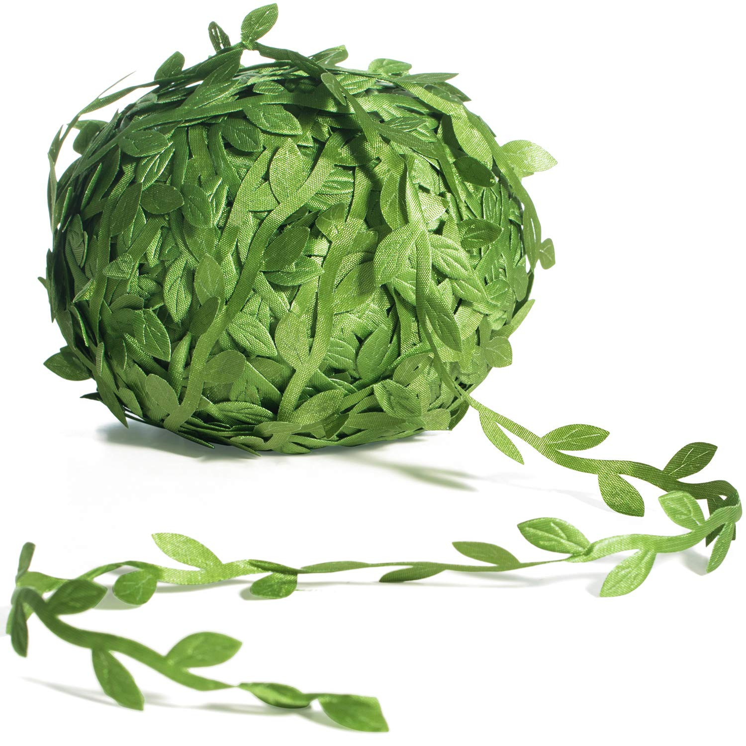 Naidiler 265 Ft Leaf Ribbon, Artificial Vines Leaves String Trim Ribbon Wild Jungle Botanical Gre... | Amazon (US)