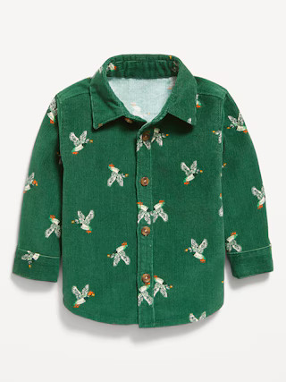 Printed Long-Sleeve Corduroy Shirt for Toddler Boys | Old Navy (US)