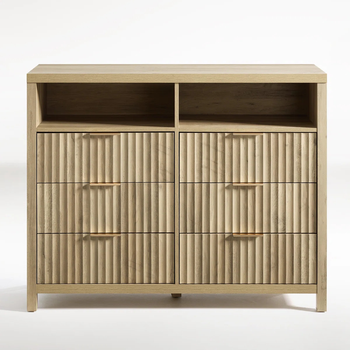 Arrilla 6 - Drawer Dresser with Media Shelf | Wayfair North America