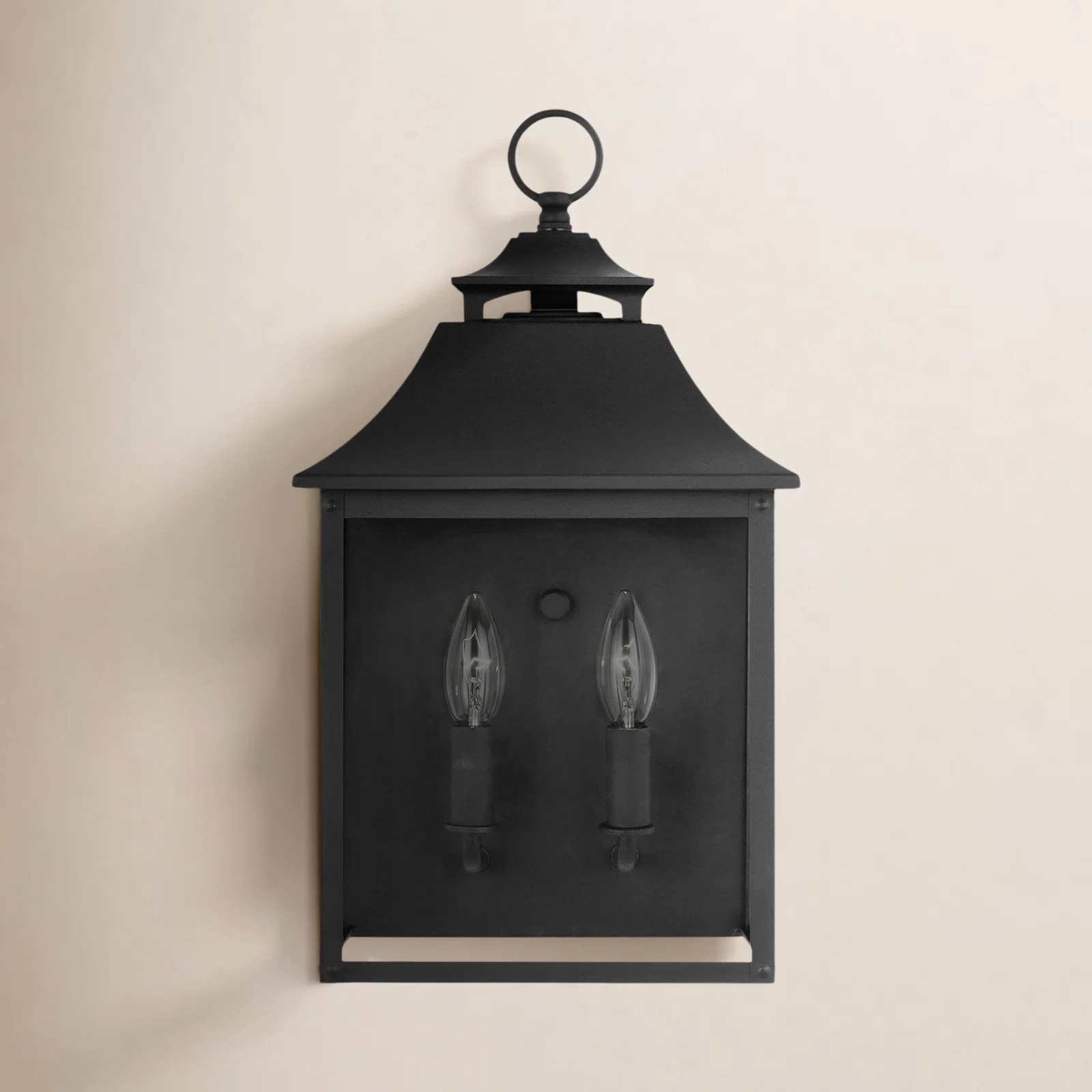 Nael 2 Light PCKT Wall Lantern Textured Black | Birch Lane