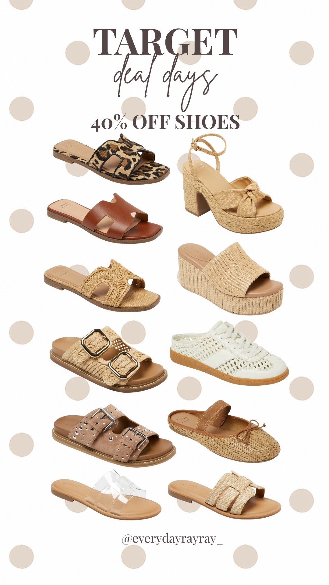 @Target Circle Deal Days 
Women’s shoes are 40% off today! Literally run this is one of the biggest sales of the year on shoes & they will sell QUICK 👟👡🩴 

Linked some of my personal favorites and new picks 🔗

#springshoes #circledeals #targetshoes #targetfinds #sandals #platform #summershoes #targetstyle 

#LTKSaleAlert