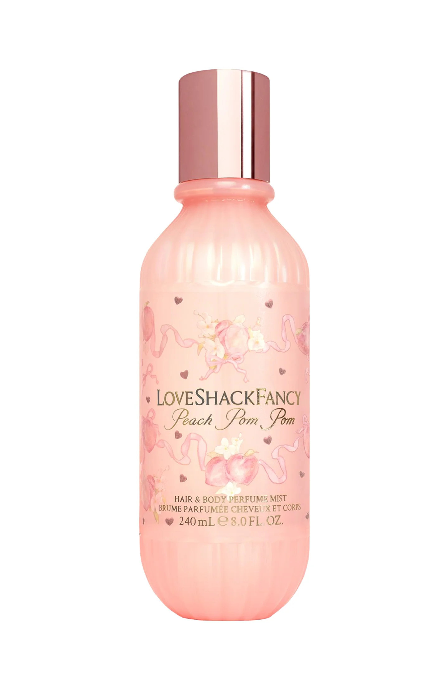Peach Pom Pom Hair & Body Perfume Mist with Candied Peach and Crystallized Sugar | LoveShackFancy