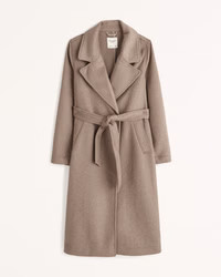 Women's Wool-Blend Belted Blanket Coat | Women's | Abercrombie.com | Abercrombie & Fitch (US)