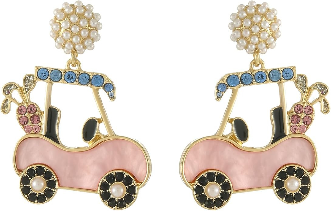 Madison Tyler Sport Earrings for Women | Golf Carts Pickleball Football Tennis I love Rugby Earri... | Amazon (US)