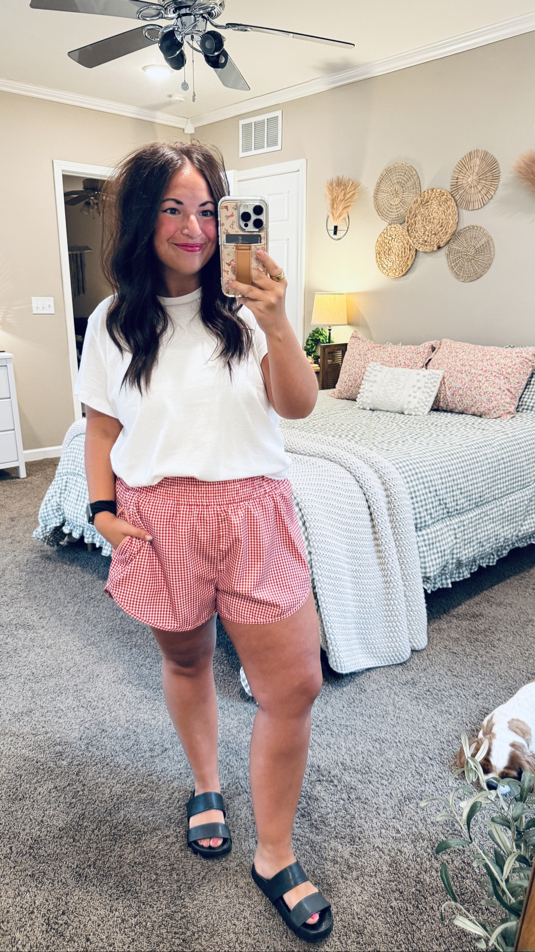 Gingham has my heart lately ❤️🤍✨ These athletic shorts fit true to size, are lightweight + comfortable, & I couldn't resist the red gingham print! Plus, they come in 50 other colors & prints, so there's truly something for everyone. 🏃‍♀️☀️ 

 #LTKootd #LTKSeasonal #LTKMidsize