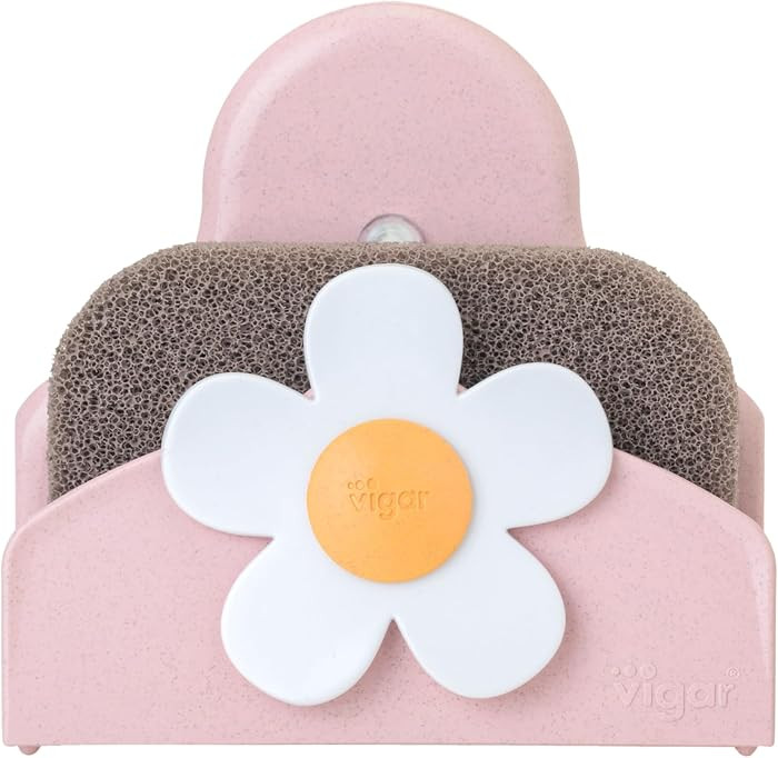 Vigar Florganic Daisy Sponge Holder for Kitchen Sink with Suction Cup and Sponge, Sink Caddy, Kit... | Amazon (US)