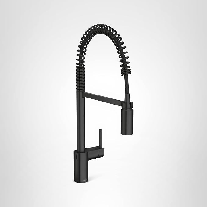 Moen Align Matte Black Motionsense Wave Sensor Touchless One-Handle High Arc Spring Pre-Rinse Pul... | Amazon (US)