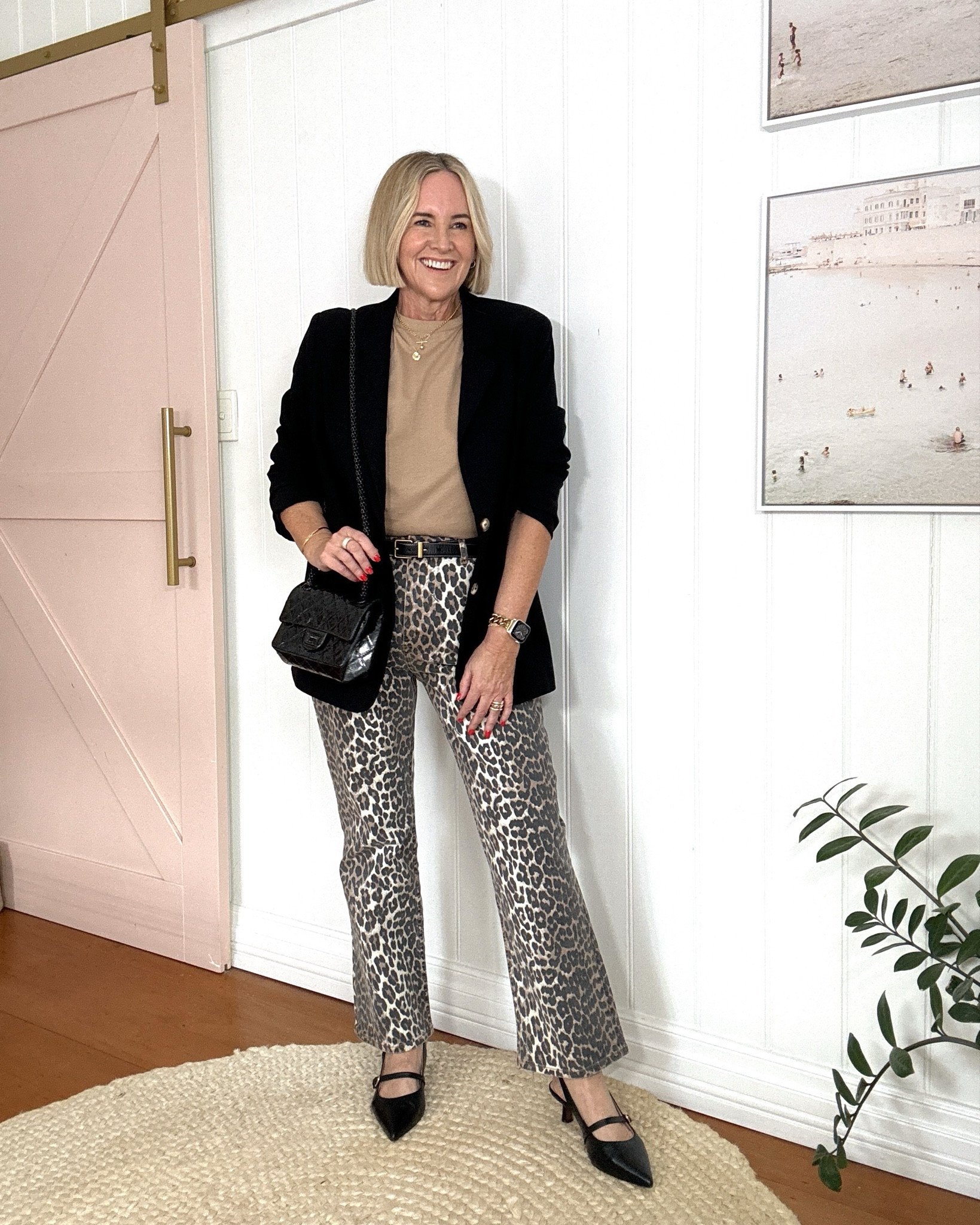 It was only a matter of time before I popped my Ganni leopard print cherry. I follow quite a few UK content creators who have been trotting out leopard print jeans this season, including these by Danish designer brand Ganni but it was seeing Catsanz in Paris wearing hers (they are a different style - the Stary jeans, a barrel leg style, but same denim fabric and print) that made me add to cart. 

Leopard print is having (another) moment. But if you’ve been around here for some time you’ll know that for me, it’s always having a moment. It’s a neutral in my wardrobe, always has been, always will be. The appeal of the leopard denim for me is its ability to be dressed up or down. I’ve gone with a smart casual look here.

Ganni will not be in everyone’s budget but so many brands of all different budgets are now offering leopard denim. I’ve put together a bit of a round-up with other links here in my LTK Shop.

I’m wearing Ganni leopard Betsy cropped jeans (size 32 - there is some stretch but fit is more like a rigid denim so sized to fit my waist)

#LTKmidsize #LTKaustralia #LTKover50style