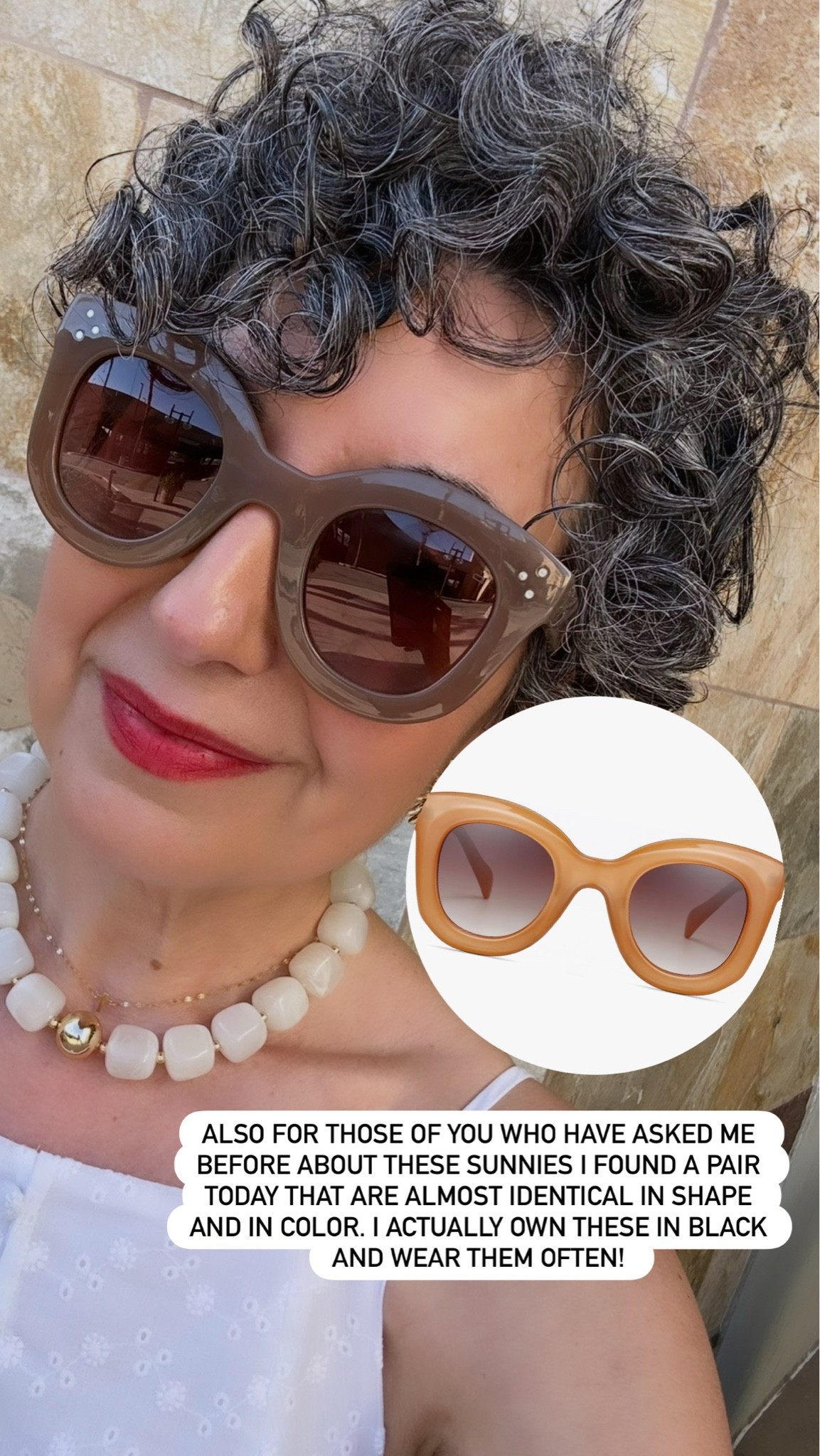 I found an almost identical pair of sunnies in shape and in color to my Prive Revaux’s. I own these in black and love them. They are a great look for less to the original Celine’s.