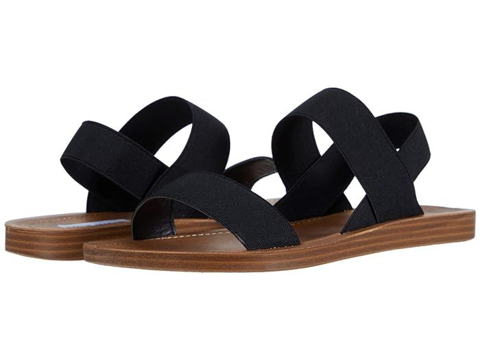 Steve Madden Roma Flat Sandal (Black) Women's Shoes | Zappos