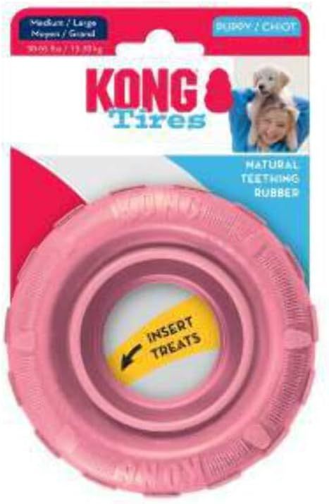 KONG Puppy Tires - Durable Puppy Chew Toy - Soft Rubber Treat Toys for Puppies & Dogs - Stuffable... | Amazon (US)