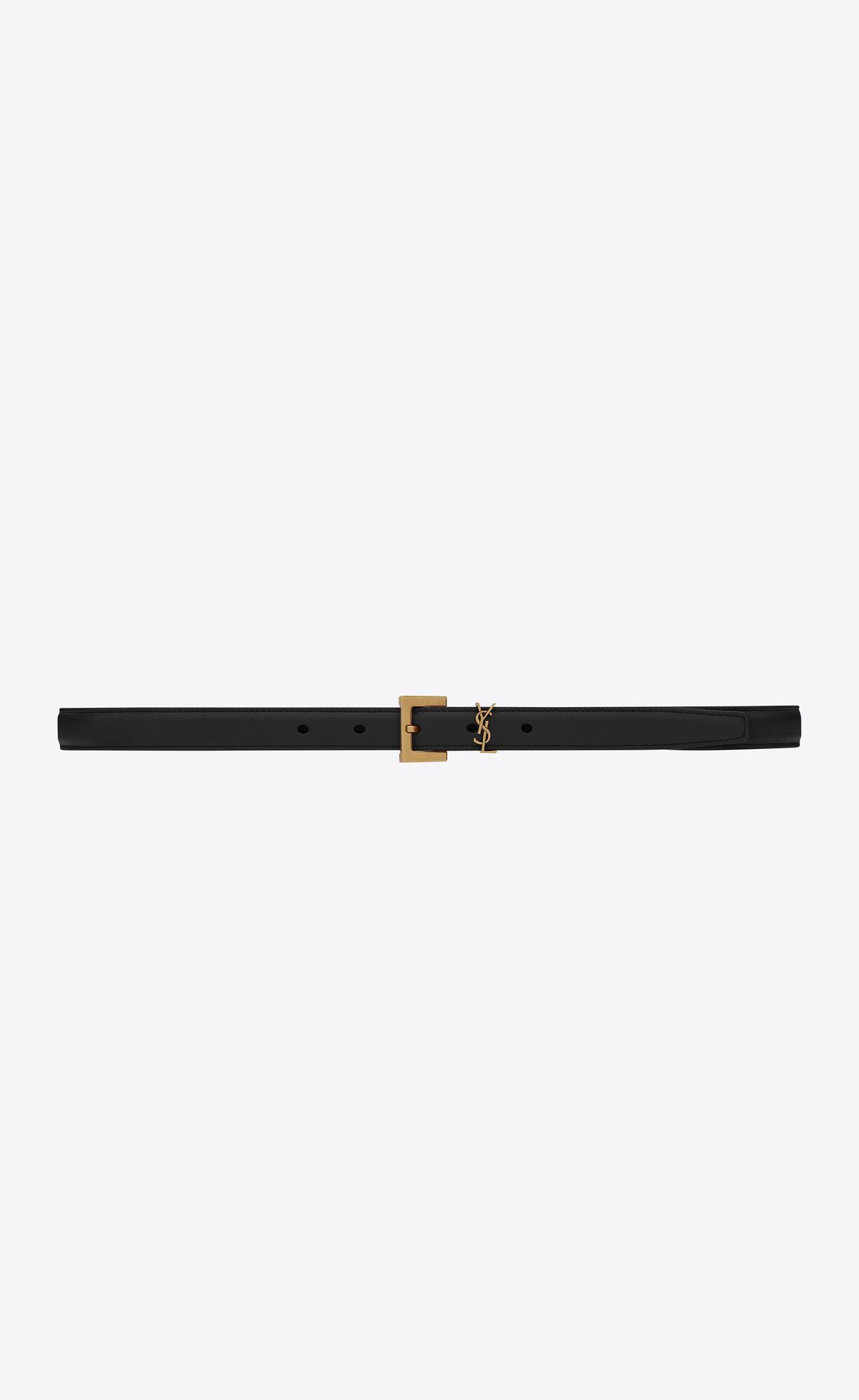 cassandre thin belt with square buckle in box saint laurent leather | Saint Laurent Inc. (Global)