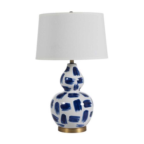 Luca Table Lamp, Blue Brushstroke | One Kings Lane