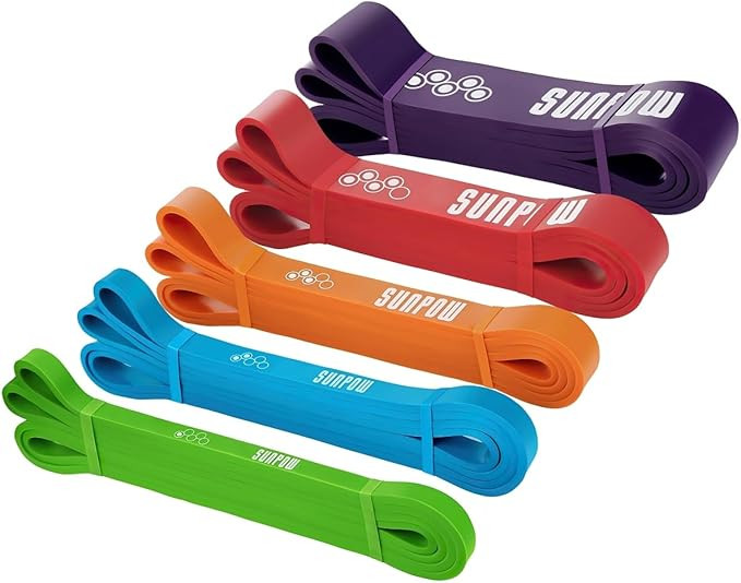 SUNPOW Pull Up Assistance Bands, Set of 5 Heavy Duty Resistance Bands for Men & Women, Natural La... | Amazon (US)