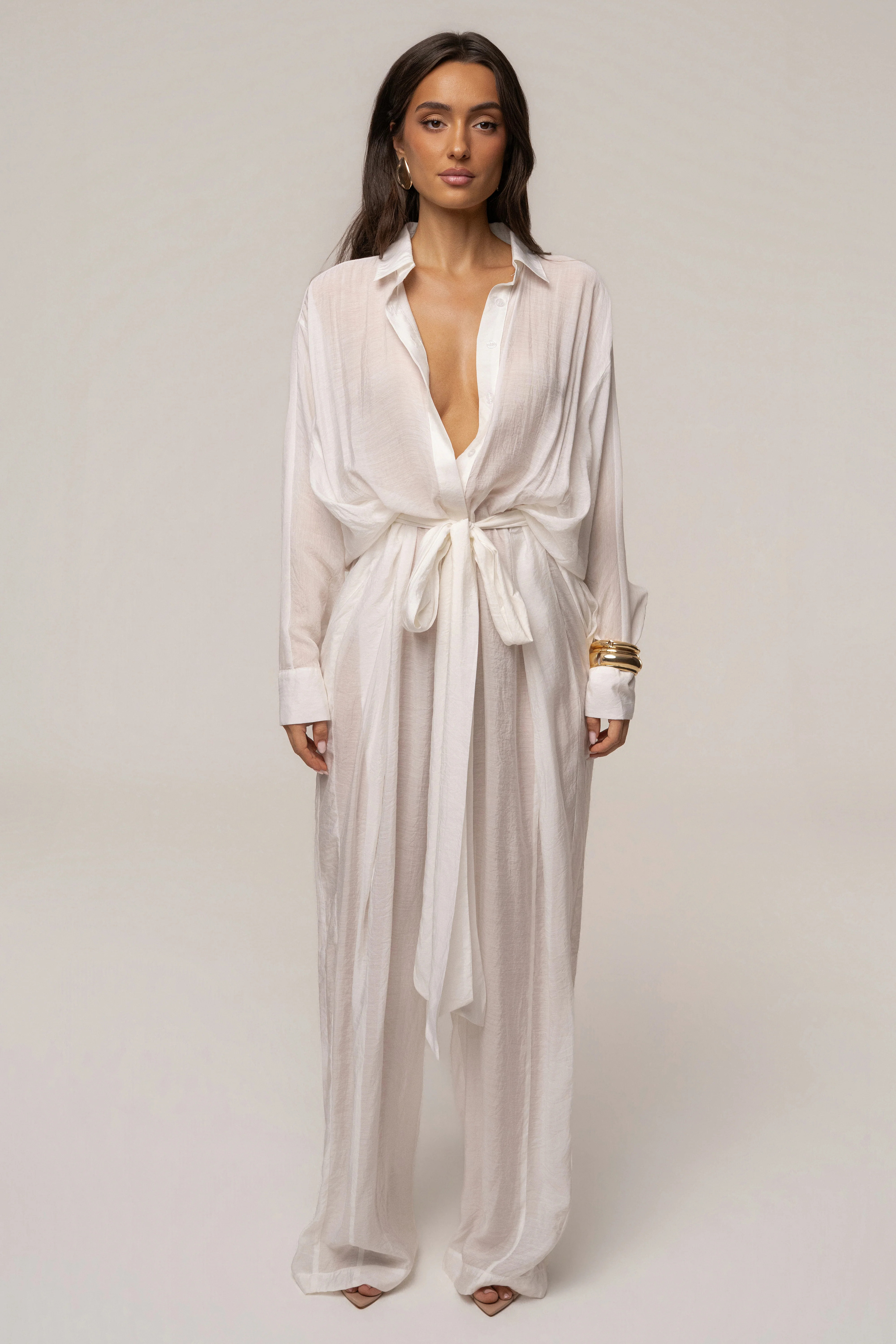 Ivory Soho Tailored Jumpsuit | JLUXLABEL US