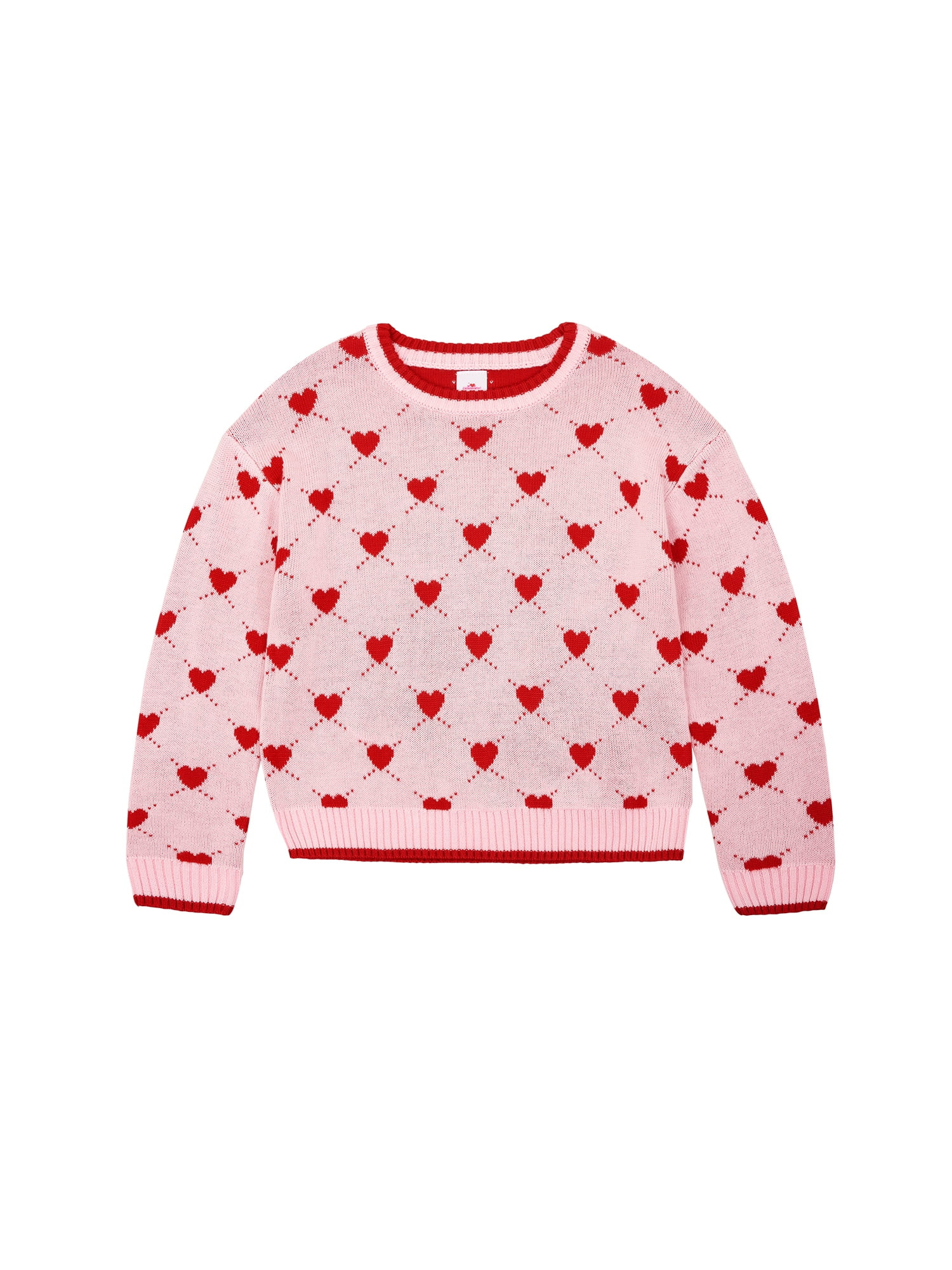 Way to Celebrate Toddler Girl Valentines Day Sweater, Sizes 12M-5T | Walmart (US)