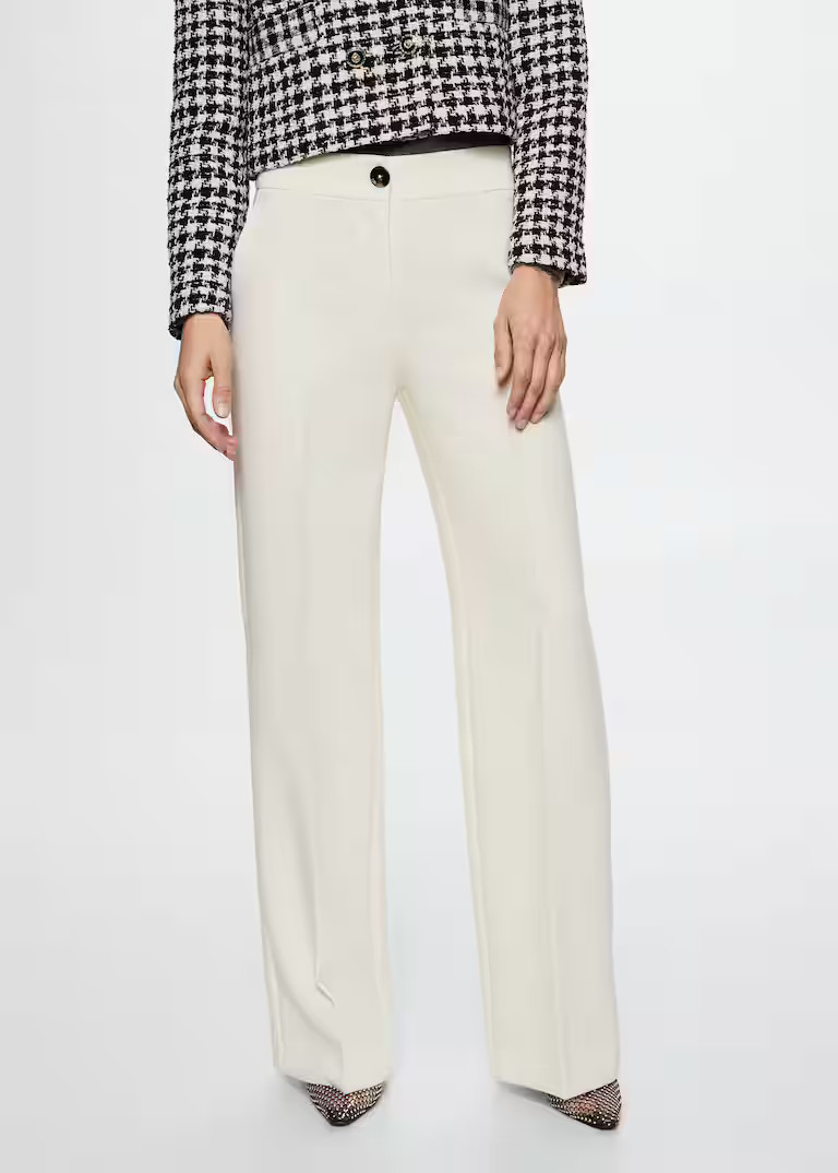 Flowy palazzo pants -  Women | Mango USA | MANGO (US)