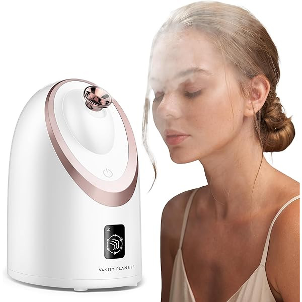 Vanity Planet Aira Ionic Facial Steamer (Rose Gold) - Pore Cleaner That Detoxifies, Cleanses and Moisturizes - Adjustable Nozzle, Water Tank with 3 Essential Oil Baskets | Amazon (US)