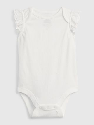 Baby 100% Organic Cotton Mix and Match Flutter Bodysuit | Gap (US)