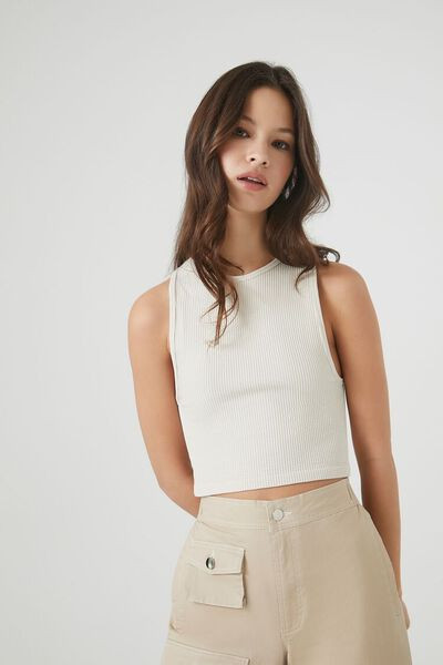 Seamless Rib-Knit Cropped Tank Top | Forever 21 (US)