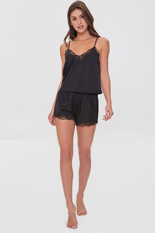 Satin Lace-Trim Lounge Cami | Forever 21 (US)