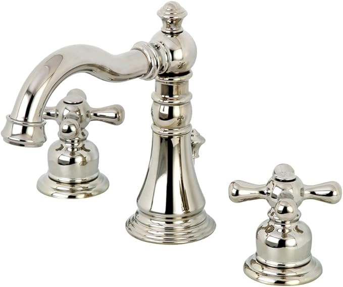 Kingston Brass FSC1979AX American Classic Widespread Bathroom Faucet, Polished Nickel | Amazon (US)