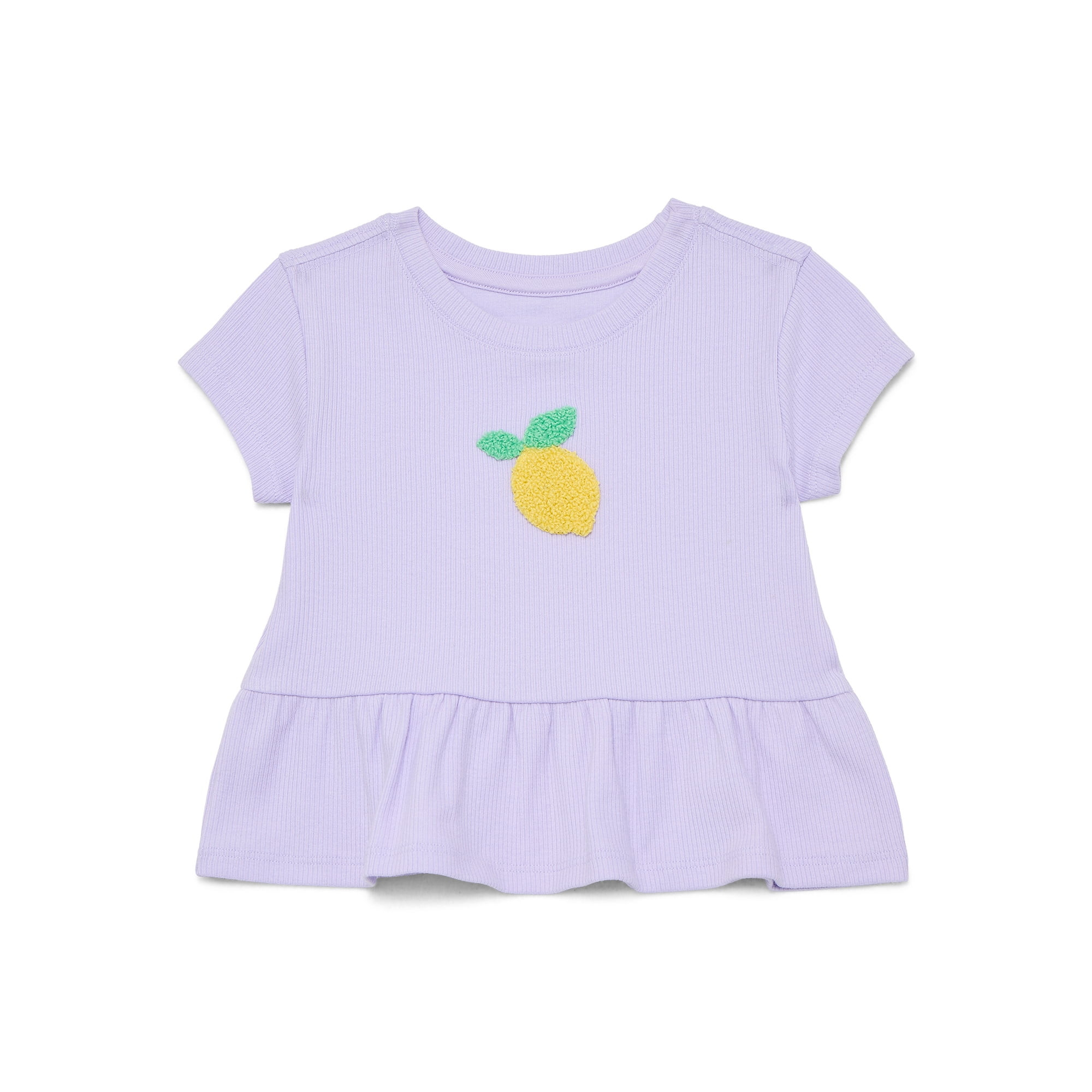 Wonder Nation Baby Girl Peplum Tee, Sizes 0-24 Months | Walmart (US)