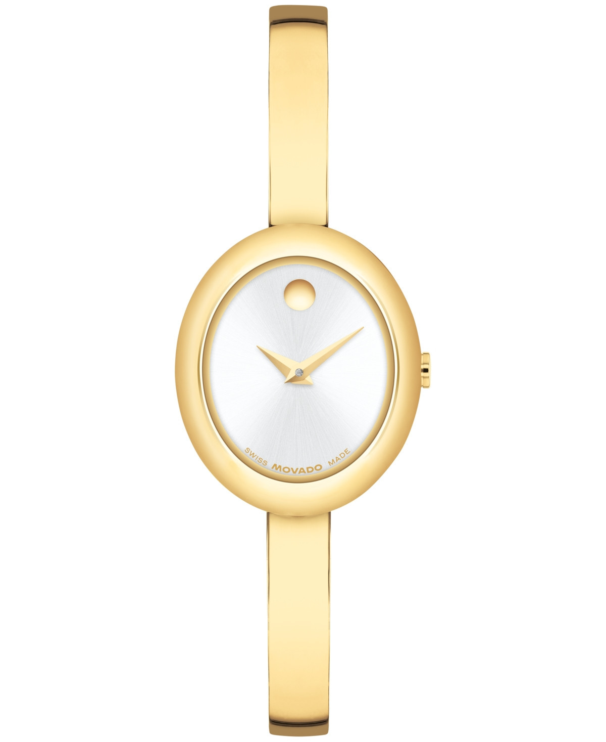 Movado Women's Museum Oval Bangle Swiss Quartz Yellow Pvd Watch, 22 x 26mm - Gold-Tone | Macy's