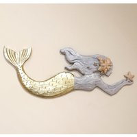 Gorgeous Gold Mermaid Wooden Wall Decor For Your Princess, Art | Etsy (US)