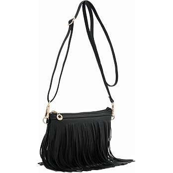 Small Fringe Crossbody Bag with Wrist Strap | Amazon (US)