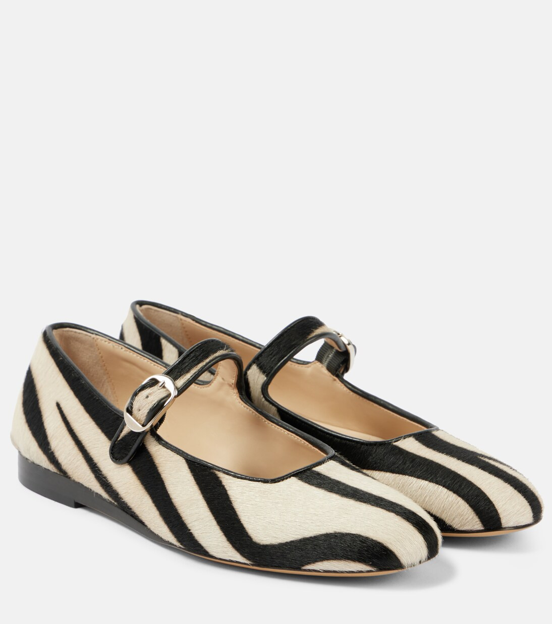 Zebra-print calf hair Mary Jane flats | Mytheresa (US/CA)