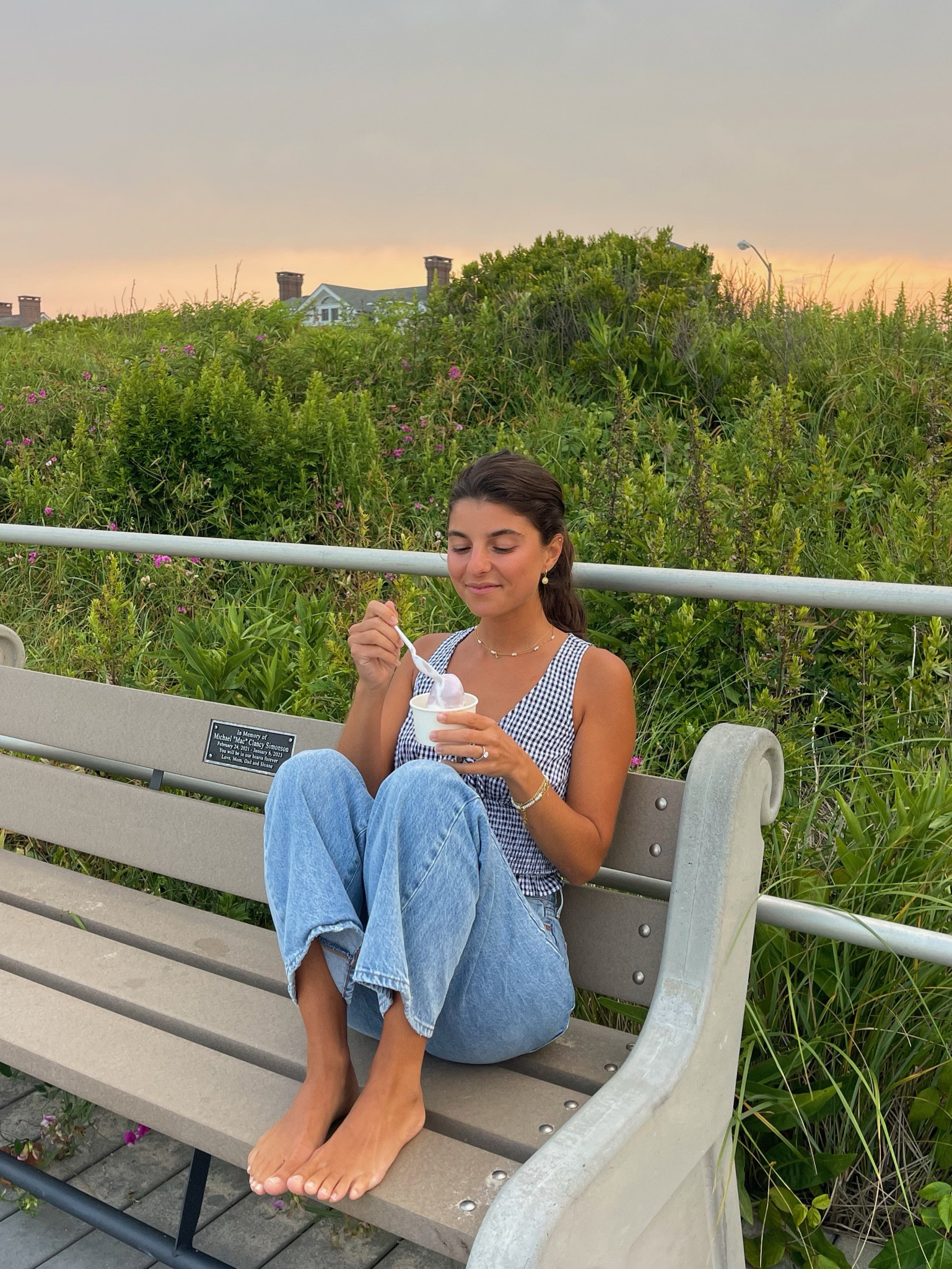 gingham top (xxs) + jeans (25 for looser fit, usually true size 24)

#LTKSummerSales #LTKFindsUnder100 #LTKStyleTip