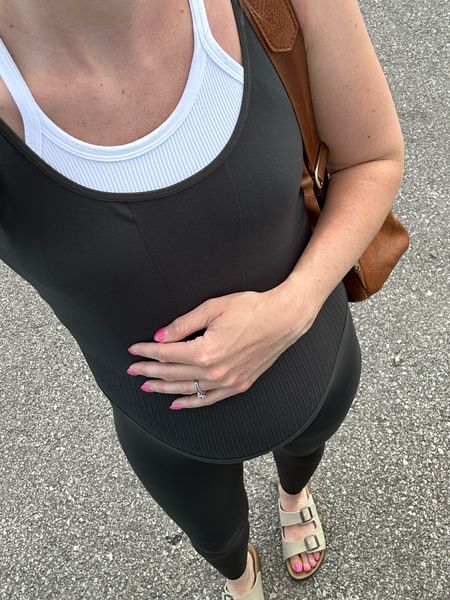 wearing xs/s in onesie (maternity specific but also linked the regular version) great for casual wear & workouts 

Spring bump
Summer bump 

#LTKfit #LTKbump #LTKSeasonal