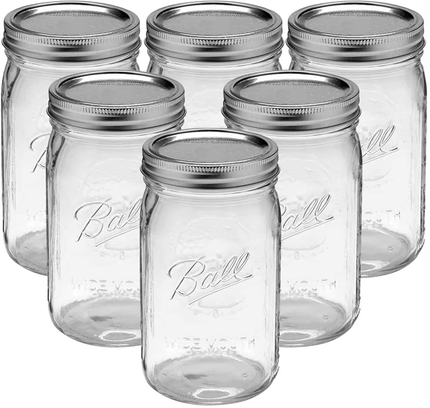 Ball Wide Mouth Quart Jar Set of 12, 32 Ounce (Pack of 1), Clear | Amazon (US)