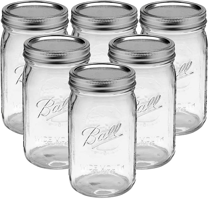 Ball Regular Mouth 16-Ounces Mason Jar with Lids and Bands (12-Units), 12-Pack, AS SHOWN | Amazon (US)
