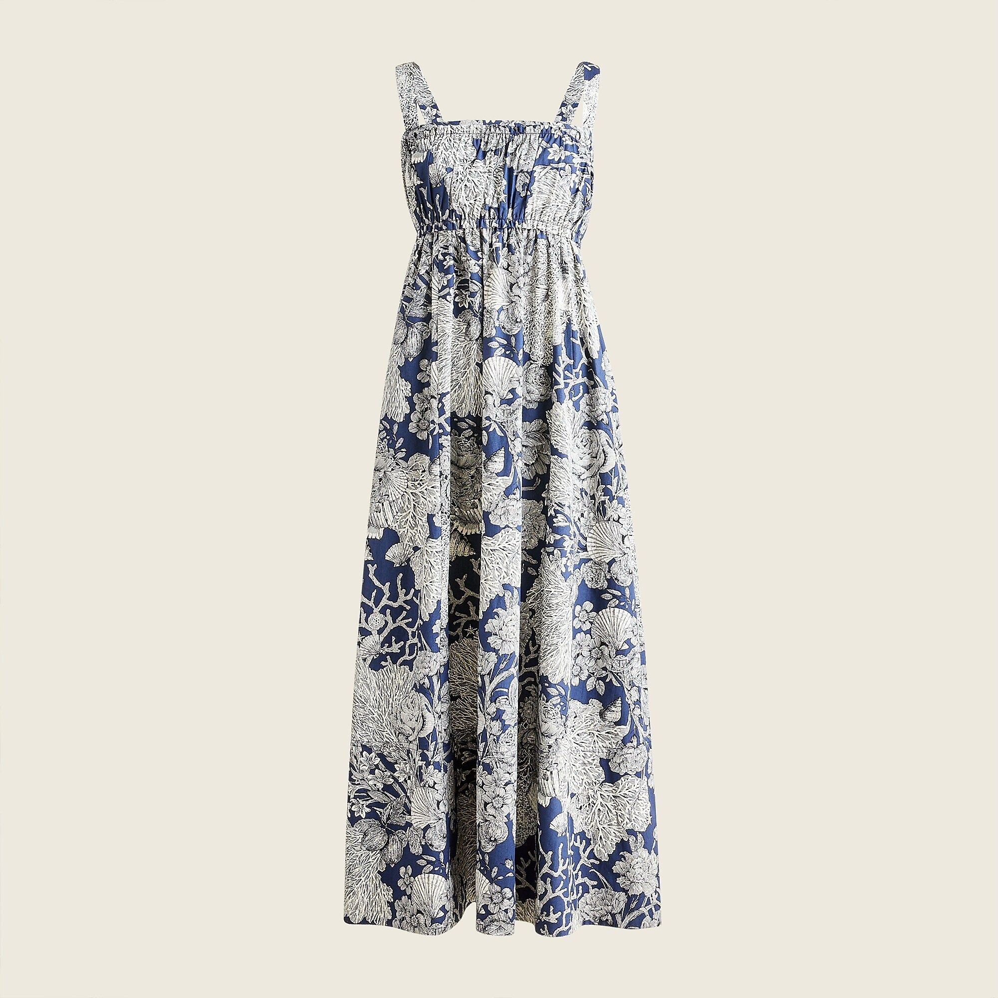 Gathered tank midi dress in Ratti® seashell print | J.Crew US