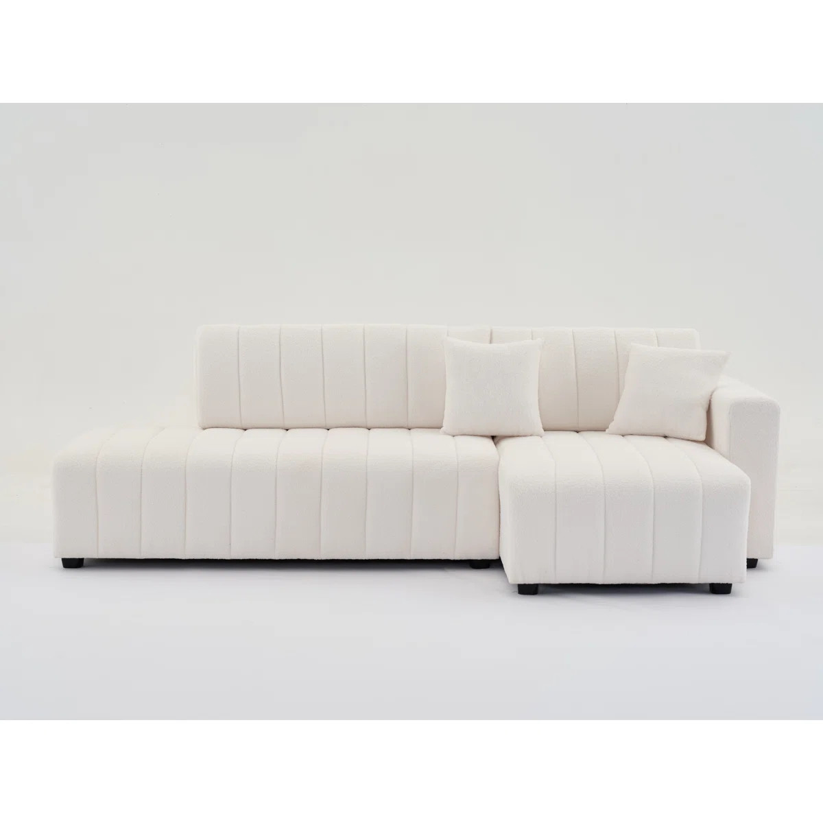Nargis Lamb Wool Sectional Sofa With Chaise | Wayfair North America