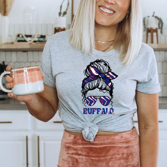 Buffalo Zuba Messy Bun Unisex T-shirt  Bills | Etsy | Etsy (US)