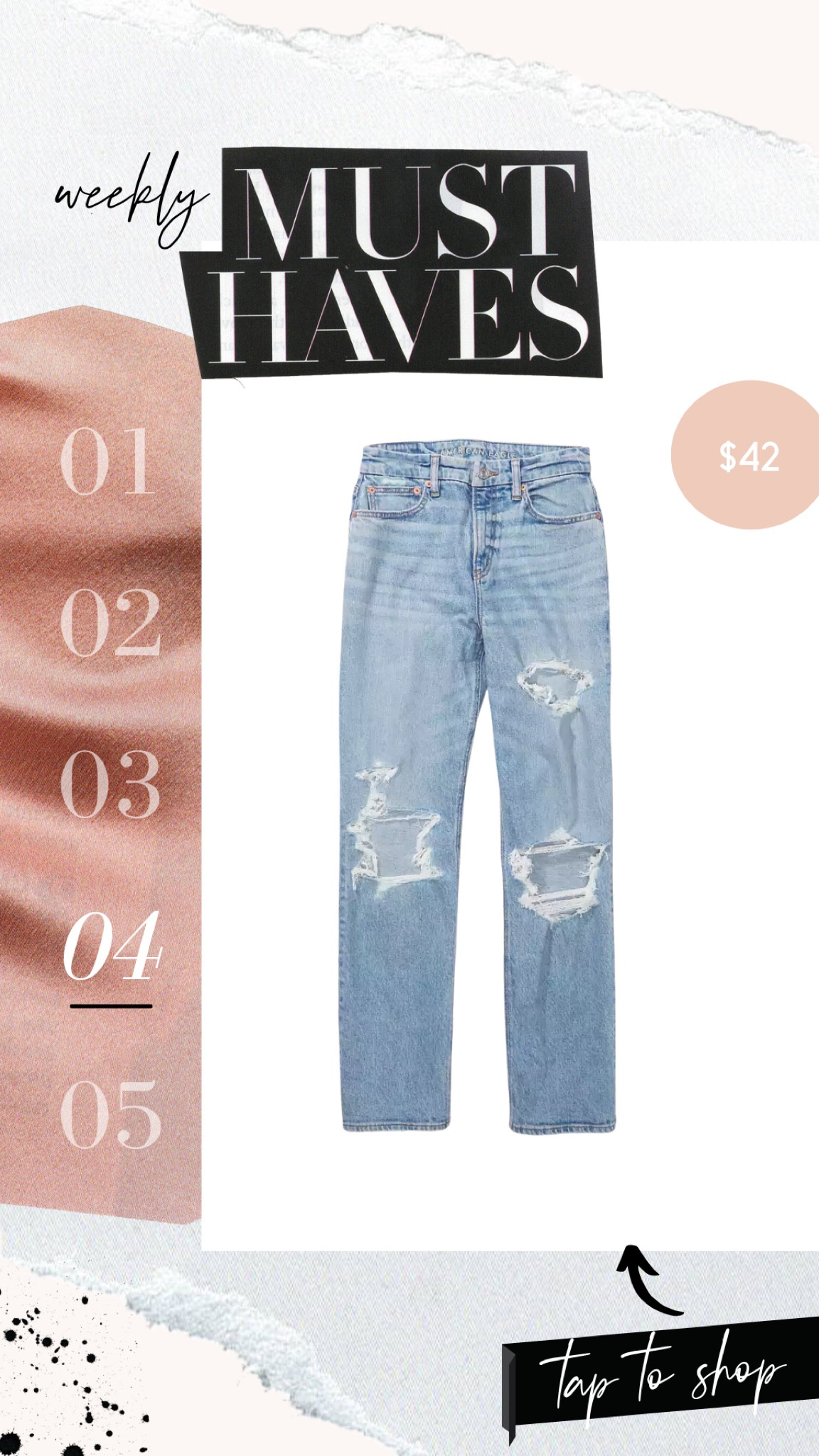 Stretch ripped denim // 10