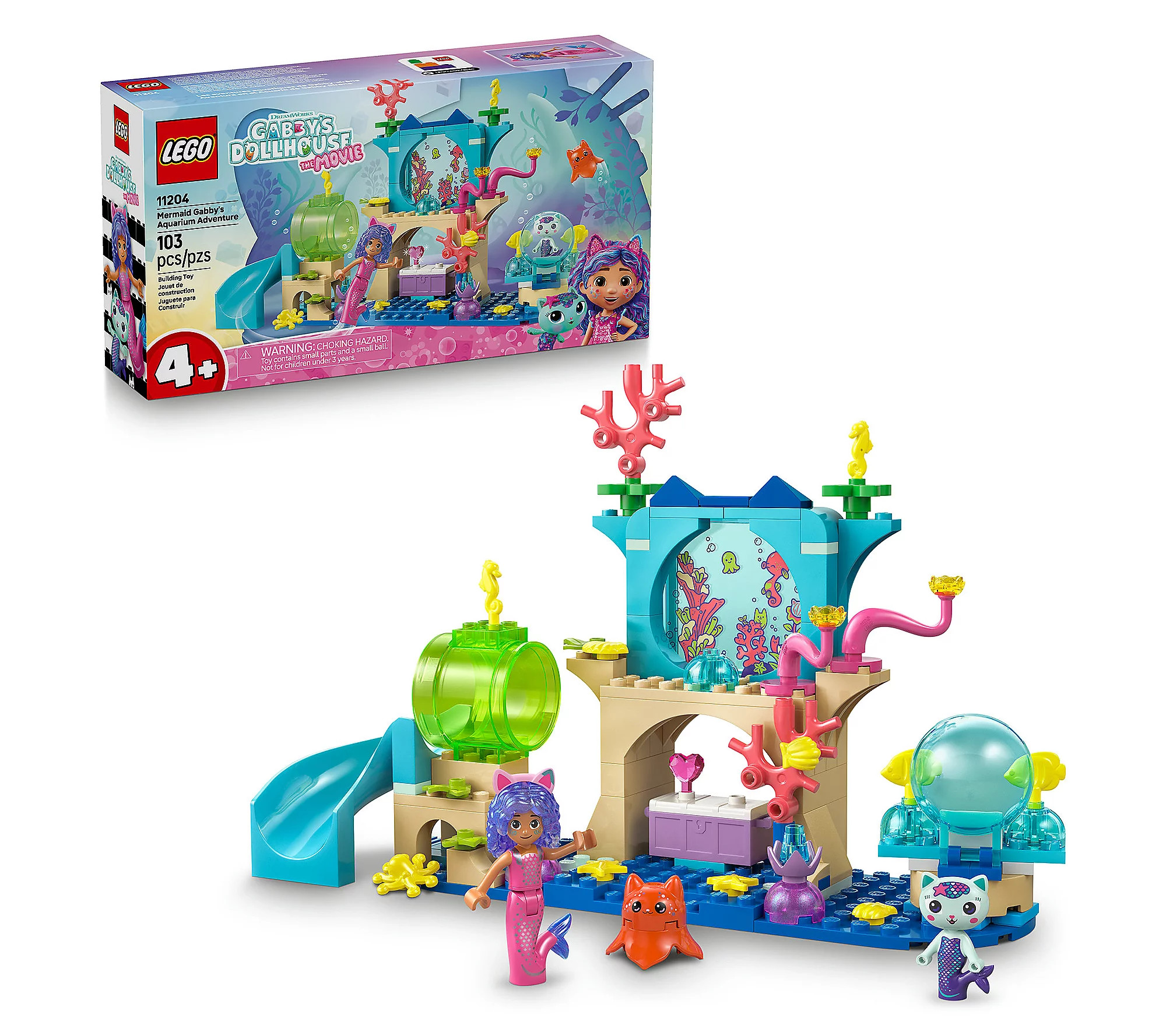 LEGO Gabby's Dollhouse Mermaid Gabby's Aquarium Adventure Anim | QVC
