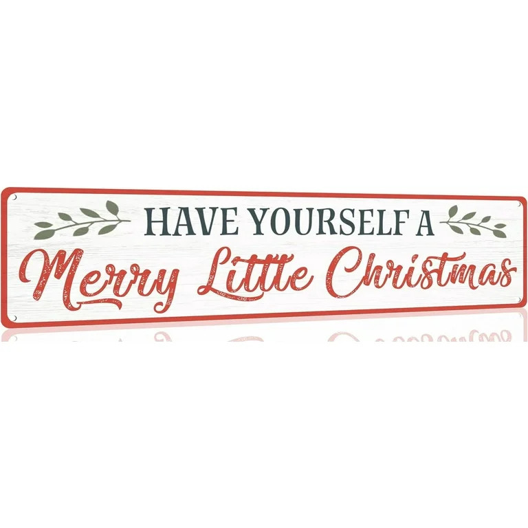 Have Yourself a Merry Little Christmas Tin Sign Funny Christmas Metal Signs Vintage Santa Print A... | Walmart (US)