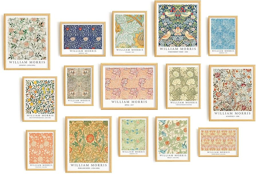 Set 15 Abstract Wall Decor Eclectic Wall Art - William Morrise Prints Gallery Wall Art Posters Fo... | Amazon (US)