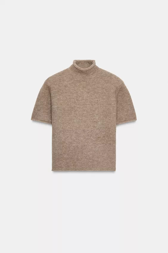 SOFT KNIT SHORT SLEEVE JUMPER | Zara US